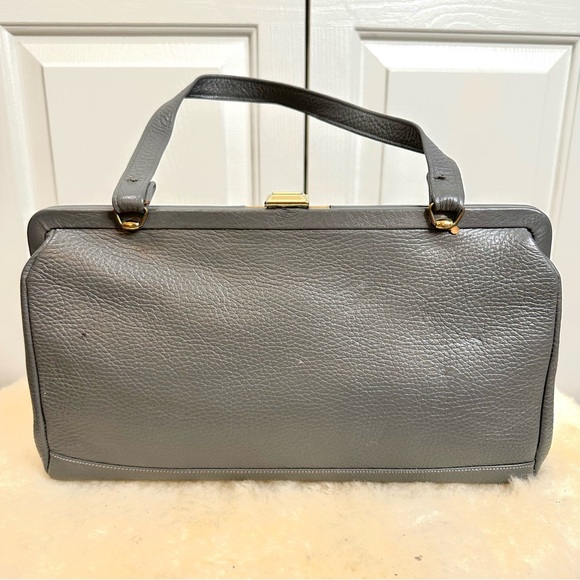 Vintage Merit New York Leather Gray Bag - Picture 11 of 16